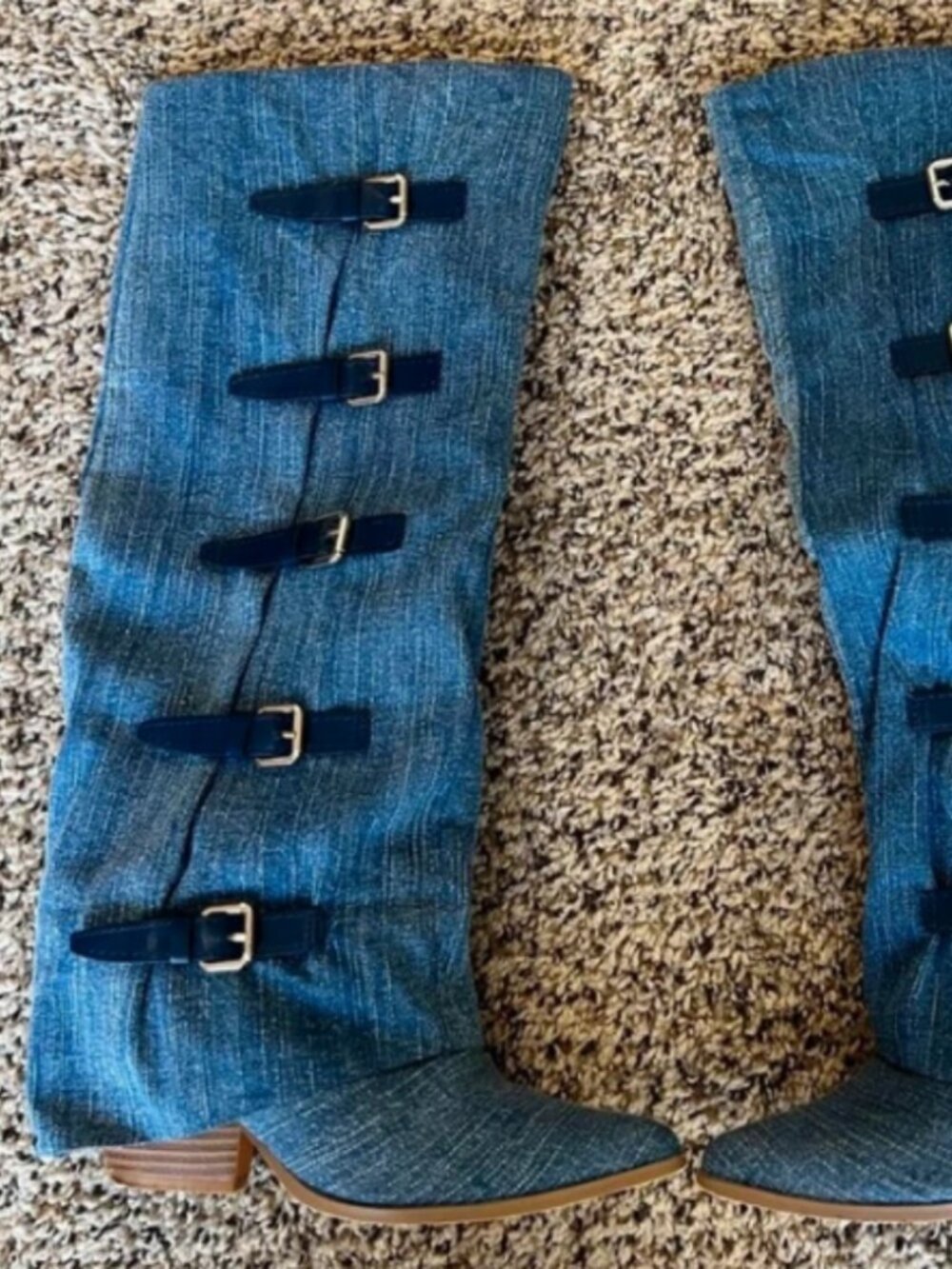 faux jean boots